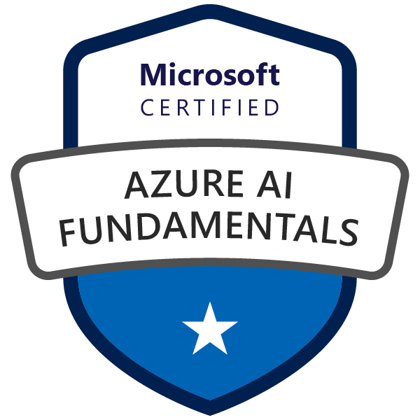 Microsoft Certified Azure AI Fundamentals badge